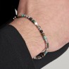 Bracciale Uomo Luca Barra BA1172 In Acciaio Con Pietre Multicolore
