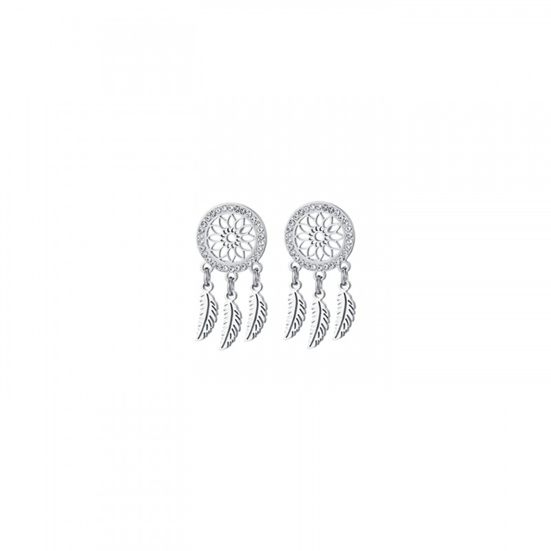 Orecchini Donna Luca Barra OK1314 Acchiappa Sogni Con Strass