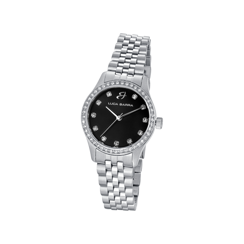 Orologio Donna Luca Barra BW355 In Acciaio Solo Tempo Con Strass